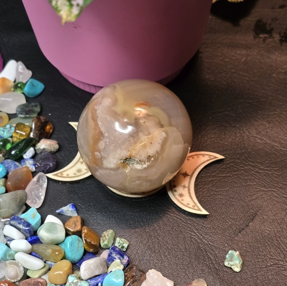 Triple Moon Crystal Sphere Stand - Picture 3 of 6